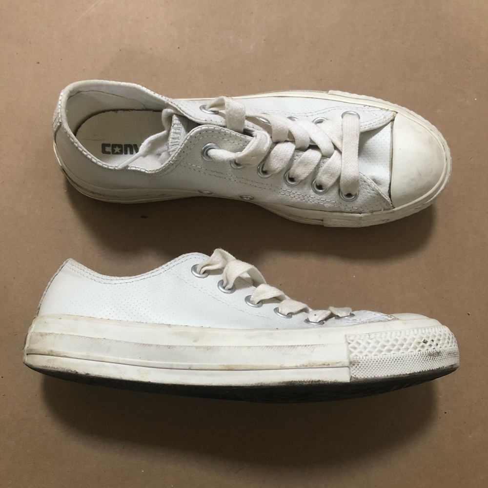 White Converse Sneakers - Picture 2 of 8